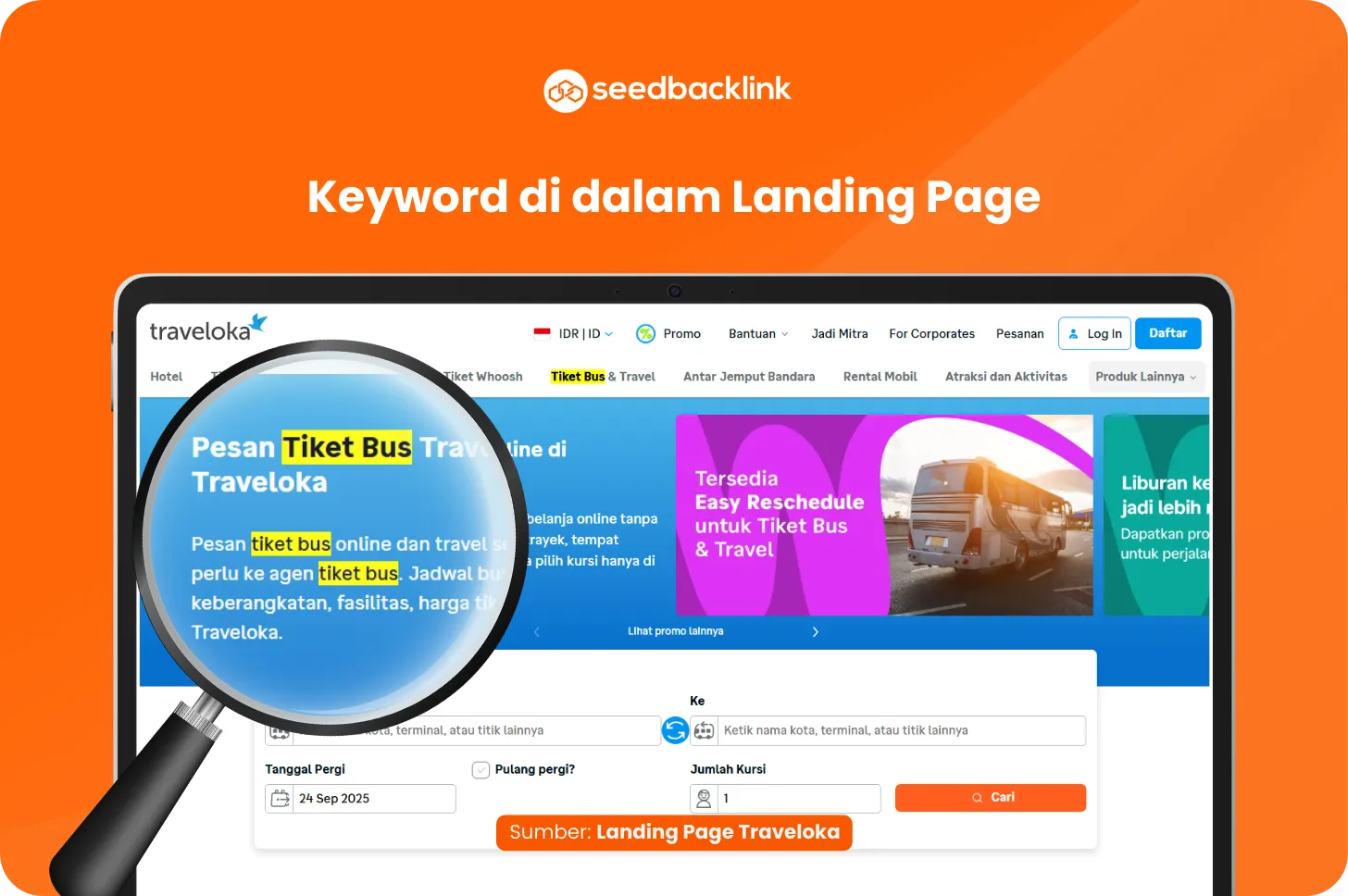 Keyword di dalam Landing Page