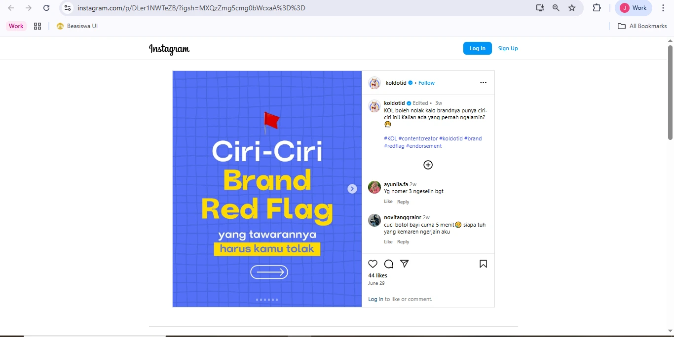 Instagram Content Indexing