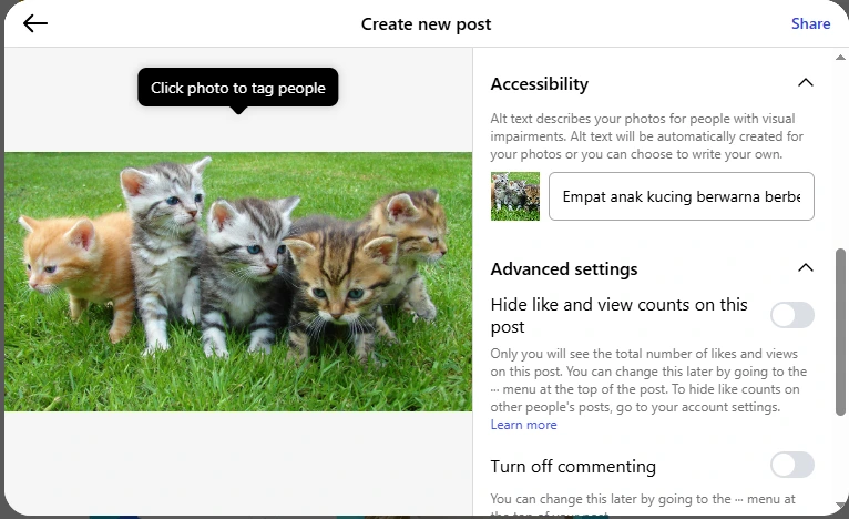 Instagram Content Indexing