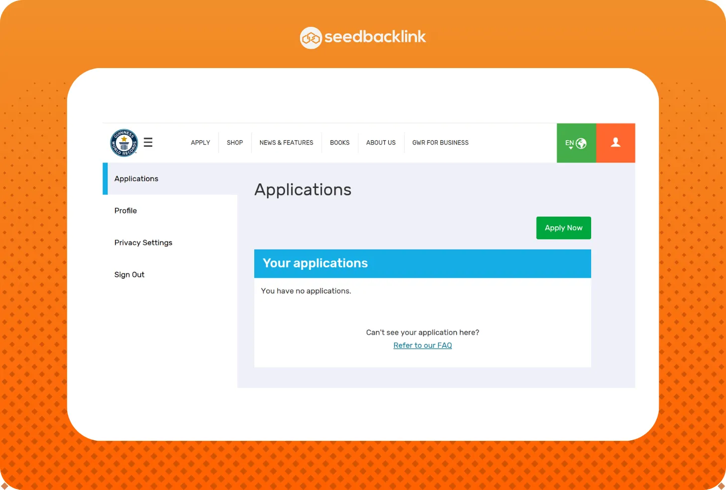 Applicantions Guinness World Record