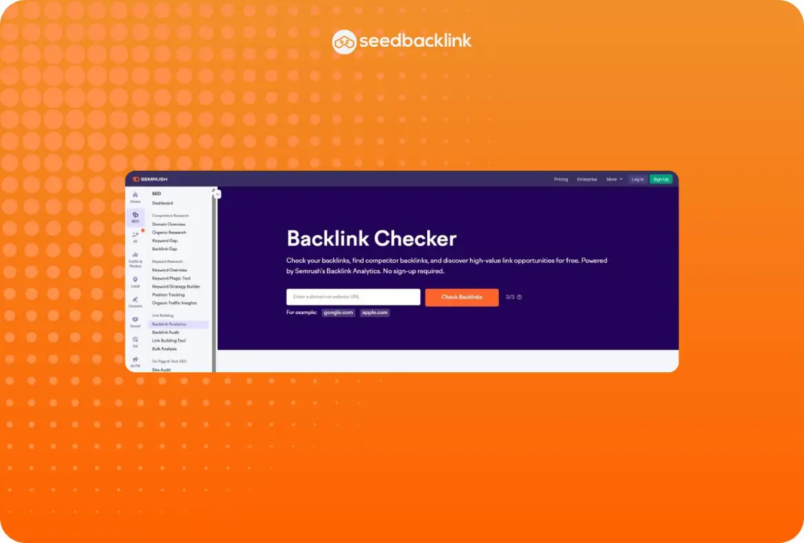 Backlink Checker Tools SEMrush