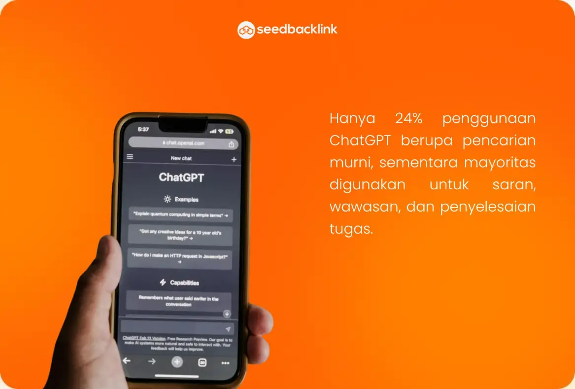 Tidak semua prompt pengguna ChatGPT merupakan Search