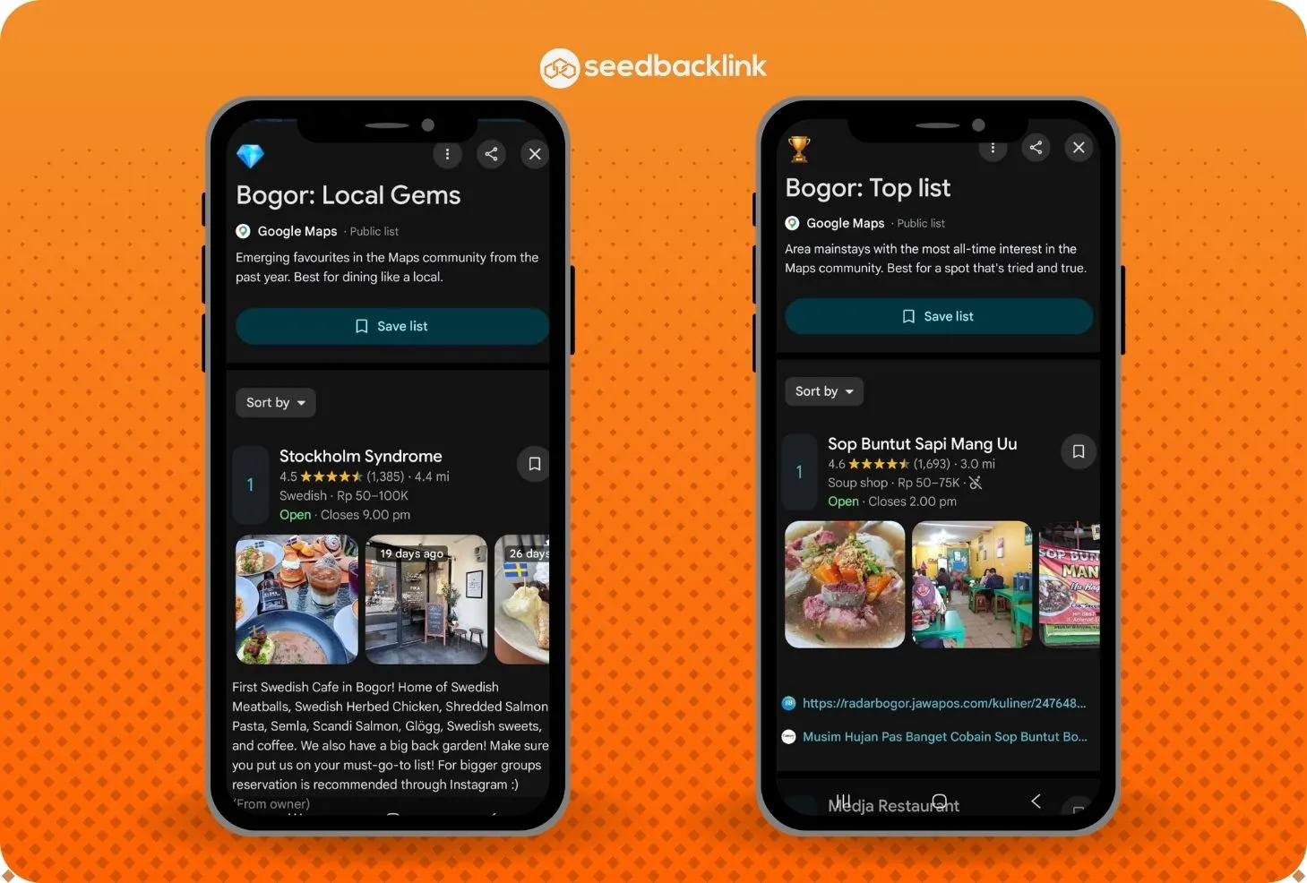 Top List dan Top Local Gems di Google Maps