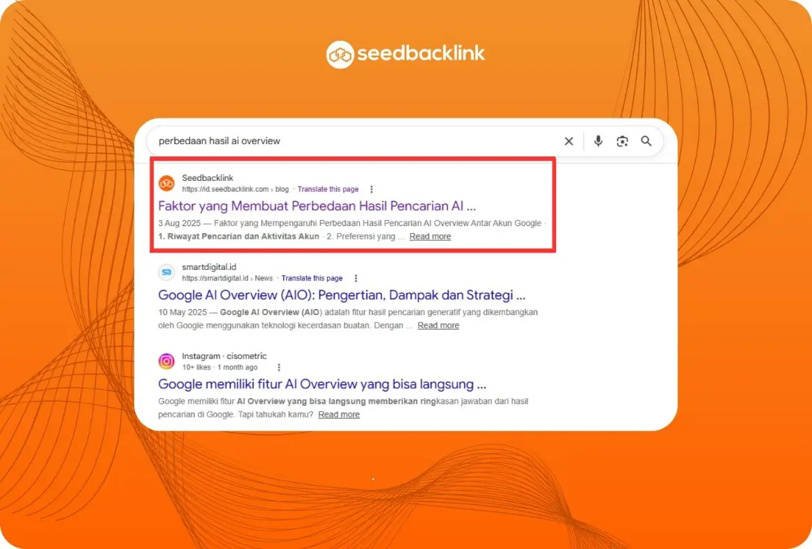 optimasi dasar SEO agar masuk top 3 konten di hasil pencarian